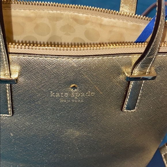Gold Kate Spade crossbody Purse - Picture 2 of 4